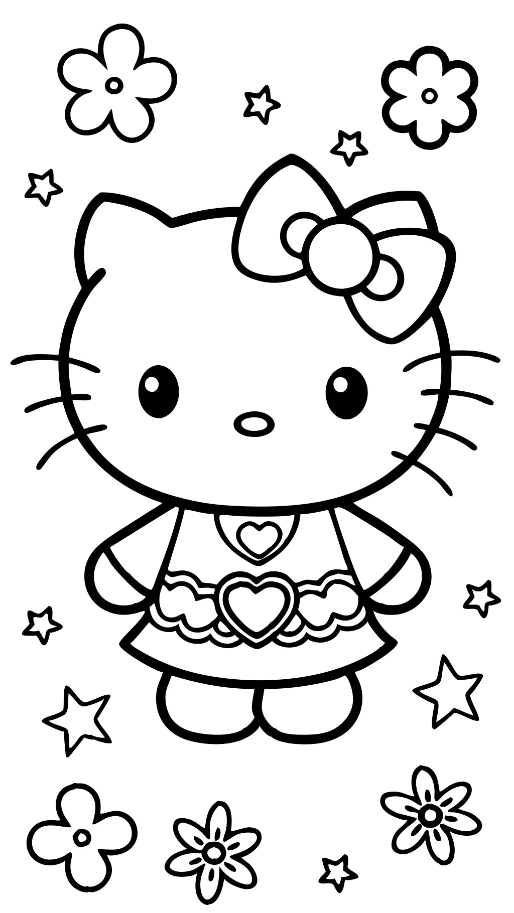 páginas para colorear de hello kitty impresión